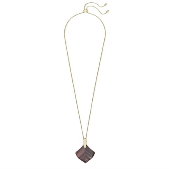 KENDRA SCOTT "Aislinn" Necklace and "Astoria" Earrings in Brown Dust - Picture 2 of 16